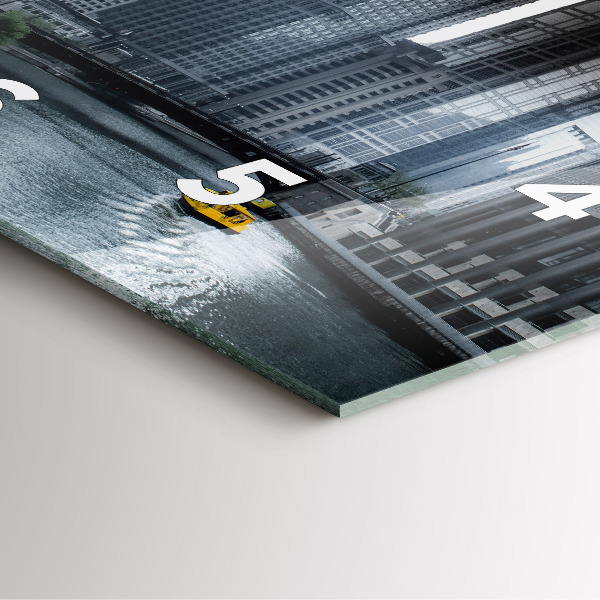 Reloj cuadrado Barco con vista panorámica de la ciudad