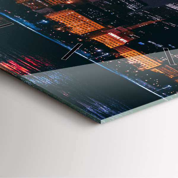 Reloj de pared cuadrado Paisaje urbano de Chicago