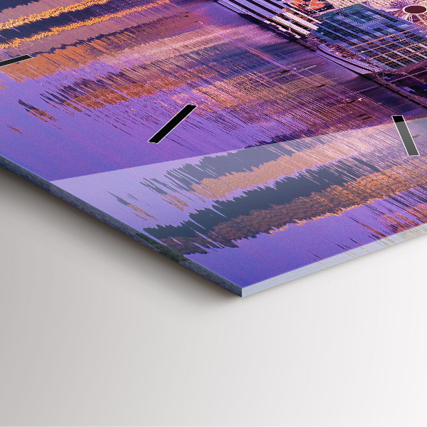 Reloj de pared cuadrado Vista de rascacielos estadounidenses