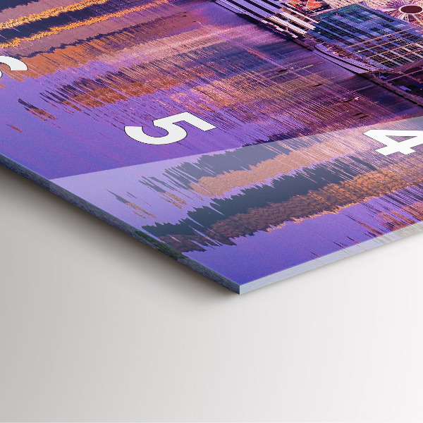 Reloj de pared cuadrado Vista de rascacielos estadounidenses