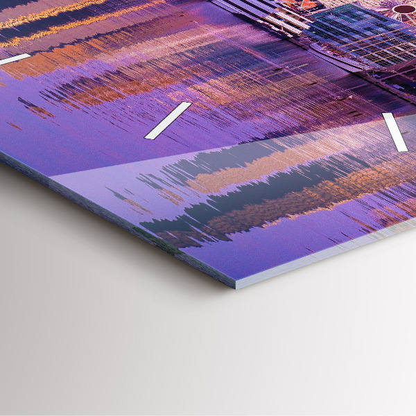 Reloj de pared cuadrado Vista de rascacielos estadounidenses