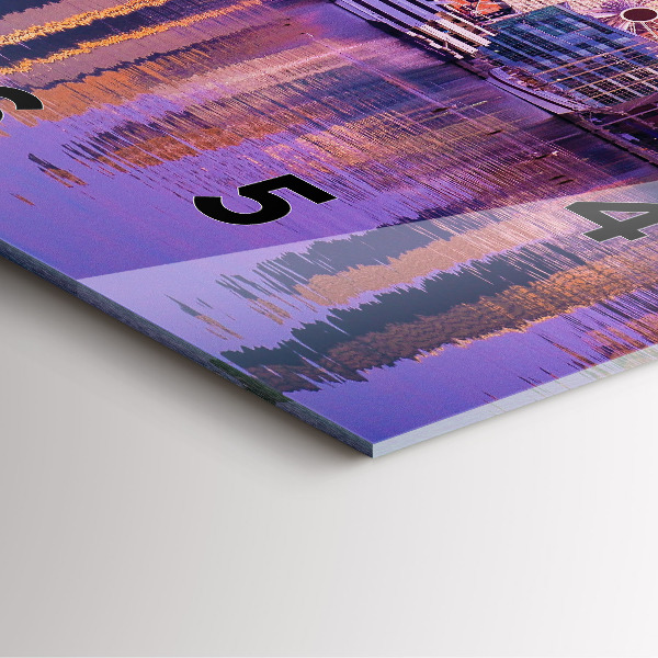 Reloj de pared cuadrado Vista de rascacielos estadounidenses