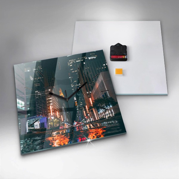 Reloj de pared cuadrado Hotel Hilton en Houston