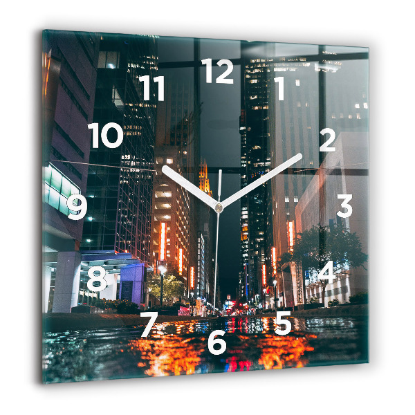 Reloj de pared cuadrado Hotel Hilton en Houston