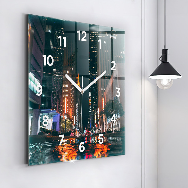 Reloj de pared cuadrado Hotel Hilton en Houston