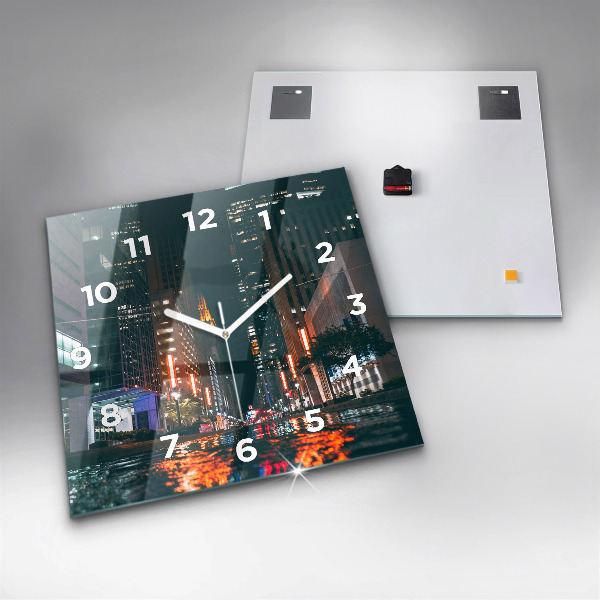 Reloj de pared cuadrado Hotel Hilton en Houston