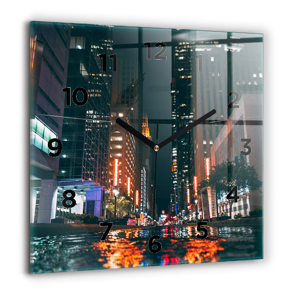 Reloj de pared cuadrado Hotel Hilton en Houston