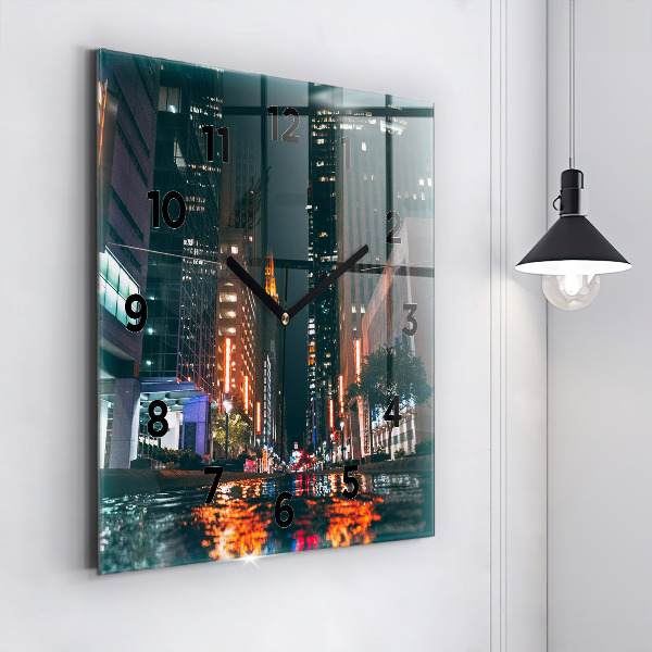 Reloj de pared cuadrado Hotel Hilton en Houston