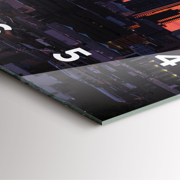 Reloj de pared cuadrado Horizonte de Filadelfia