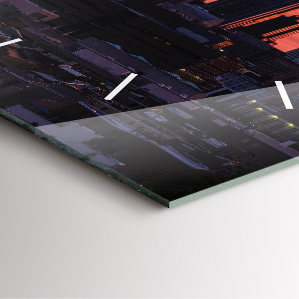 Reloj de pared cuadrado Horizonte de Filadelfia