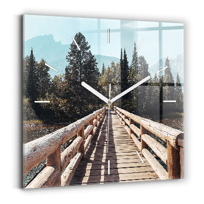 Reloj de pared cuadrado Montañas en Yellowstone
