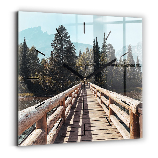 Reloj de pared cuadrado Montañas en Yellowstone