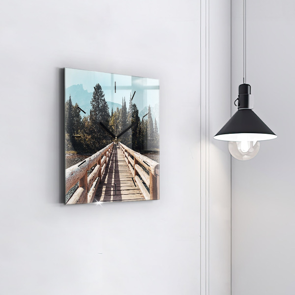 Reloj de pared cuadrado Montañas en Yellowstone