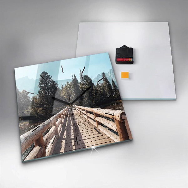 Reloj de pared cuadrado Montañas en Yellowstone