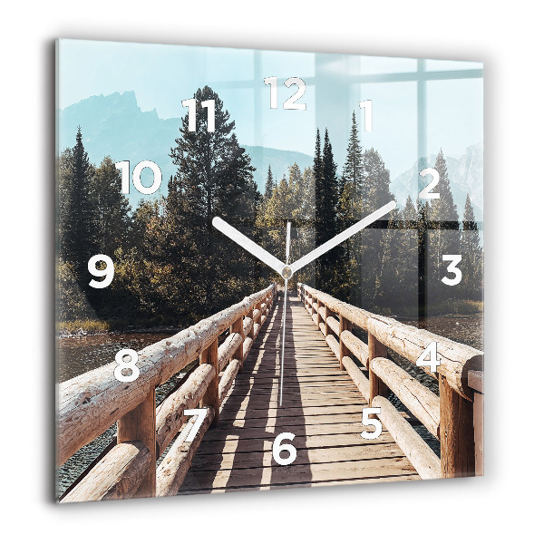 Reloj de pared cuadrado Montañas en Yellowstone