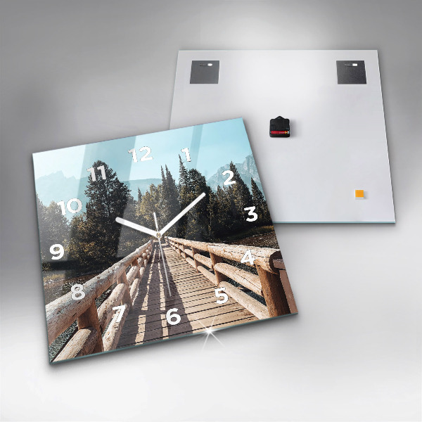 Reloj de pared cuadrado Montañas en Yellowstone