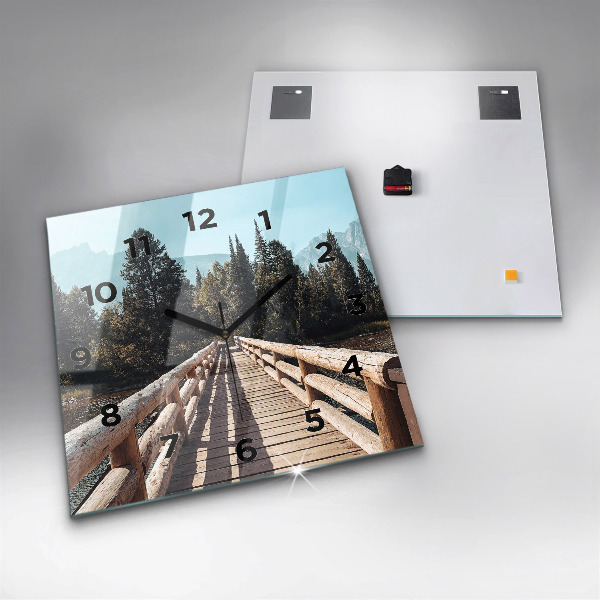 Reloj de pared cuadrado Montañas en Yellowstone