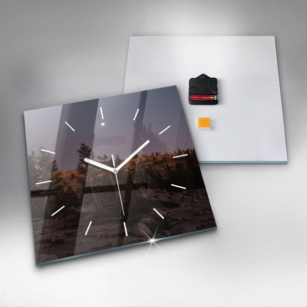 Reloj de pared cuadrado El camino rocoso de Yosemite