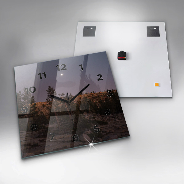 Reloj de pared cuadrado El camino rocoso de Yosemite