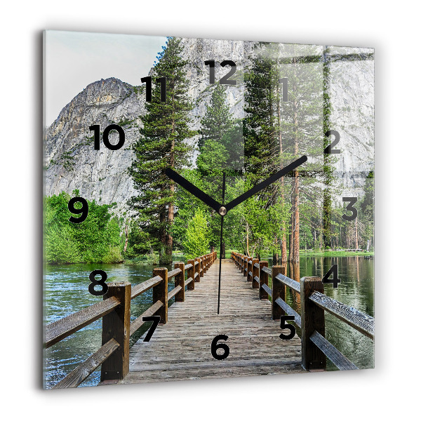 Reloj cuadrado Puente de madera en Yosemite