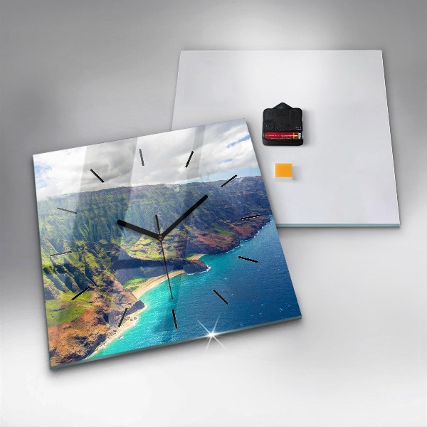 Reloj cuadrado Mar hawaiano