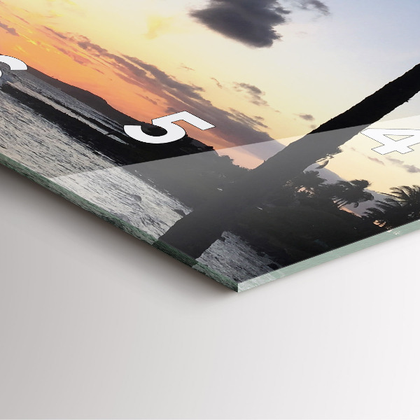 Reloj cuadrado Palmera y amanecer