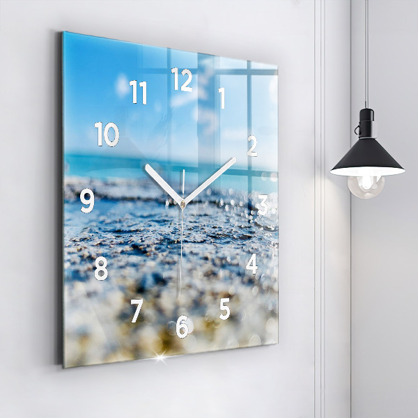 Reloj de pared cuadrado Fotografía del agua