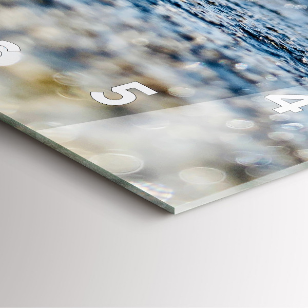 Reloj de pared cuadrado Fotografía del agua