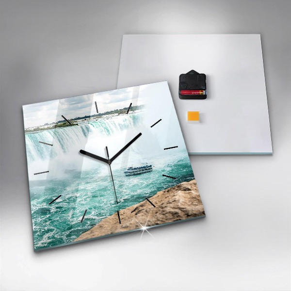 Reloj cuadrado Barco en el Niágara