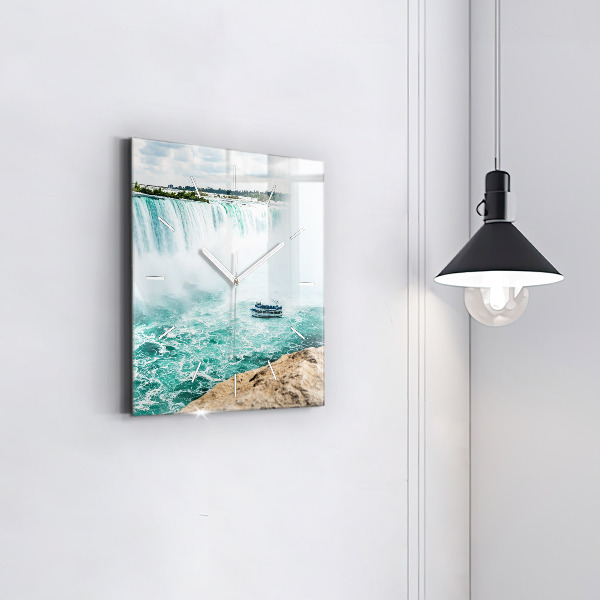 Reloj cuadrado Barco en el Niágara