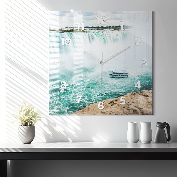Reloj cuadrado Barco en el Niágara