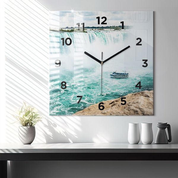 Reloj cuadrado Barco en el Niágara