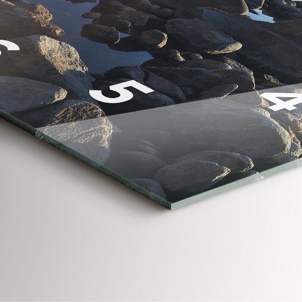 Reloj de pared cuadrado Vista del mar