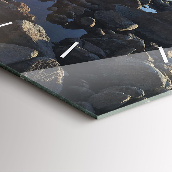 Reloj de pared cuadrado Vista del mar