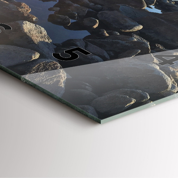 Reloj de pared cuadrado Vista del mar