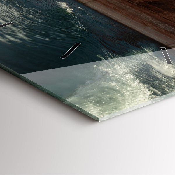 Reloj de pared cuadrado Persona sobre esquís acuáticos