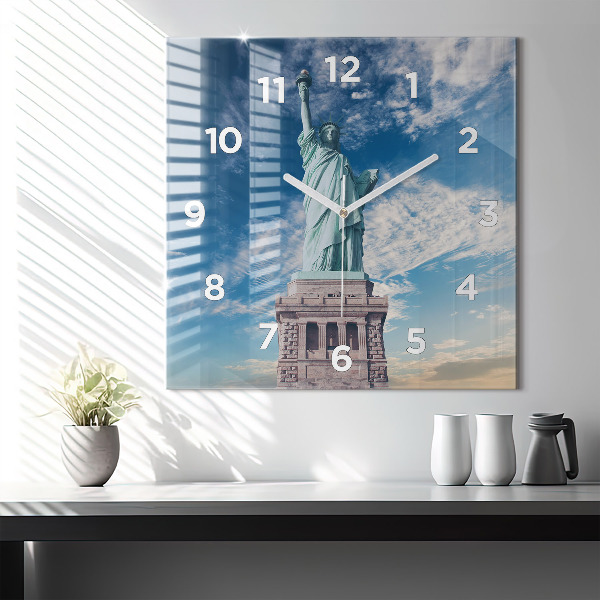 Reloj de pared cuadrado Estatua de la Libertad Nueva York
