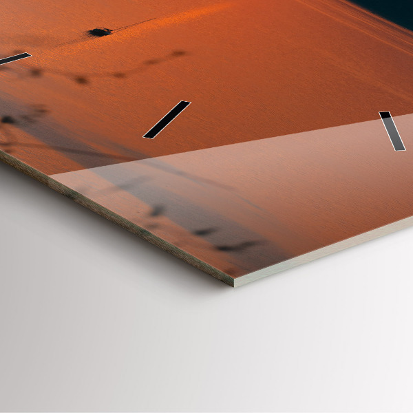 Reloj de pared cuadrado Lago Balaton al atardecer