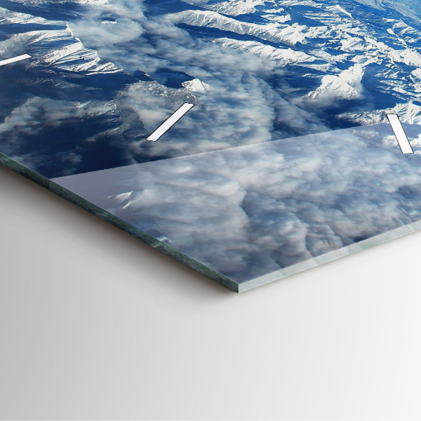 Reloj de pared cuadrado Barco de pesca en el puerto