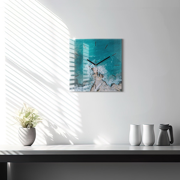 Reloj de pared cuadrado Fiordos en la Costa Blanca