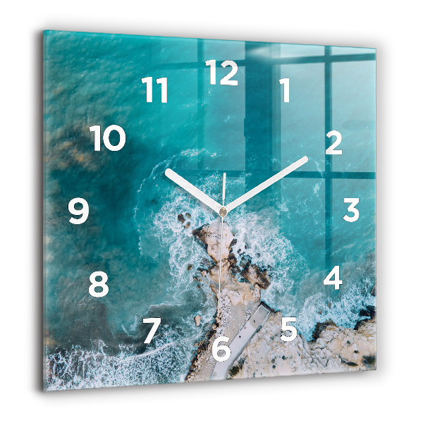 Reloj de pared cuadrado Fiordos en la Costa Blanca