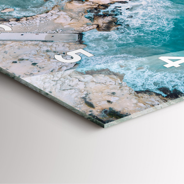 Reloj de pared cuadrado Fiordos en la Costa Blanca