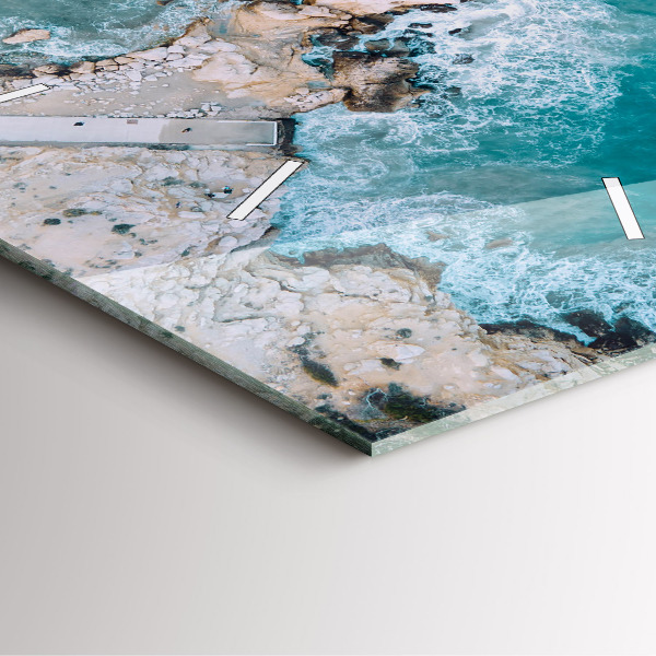 Reloj de pared cuadrado Fiordos en la Costa Blanca