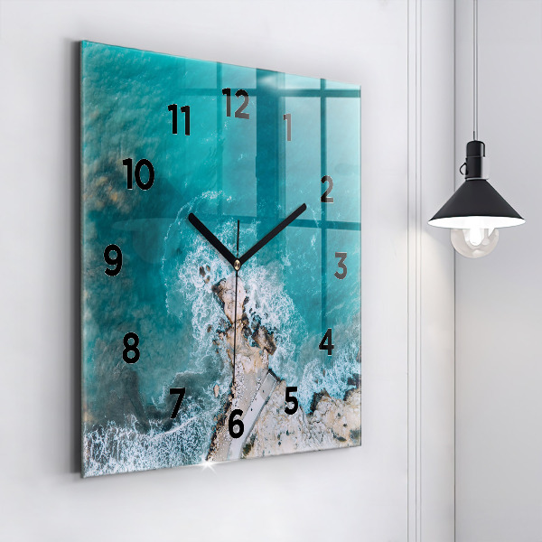 Reloj de pared cuadrado Fiordos en la Costa Blanca