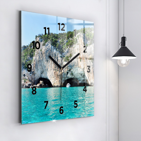 Reloj de pared cuadrado Cueva submarina