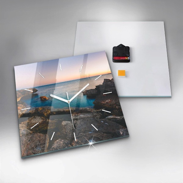 Reloj de pared cuadrado Paisaje marino