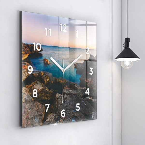 Reloj de pared cuadrado Paisaje marino