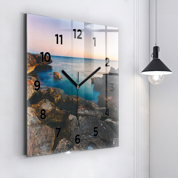 Reloj de pared cuadrado Paisaje marino