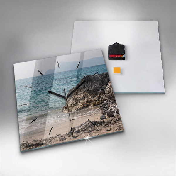 Reloj cuadrado Vista del mar Mediterráneo