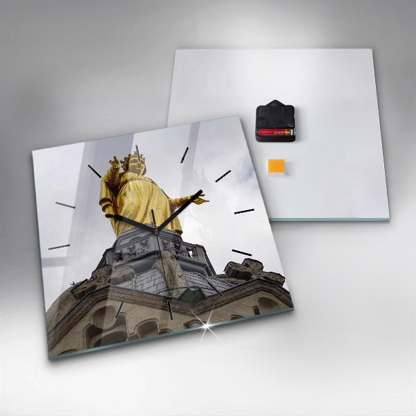 Reloj cuadrado Estatua de Nuestra Señora en Lyon